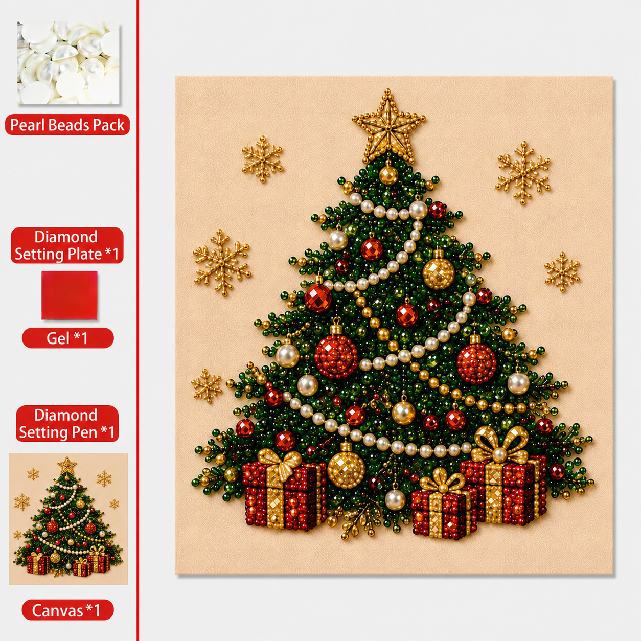 🐦Early Bird Sale – Save 60%🧘Relaxing & Beginner-Friendly - 🎨💎DIY Christmas Pearl Diamond Painting Art Kit