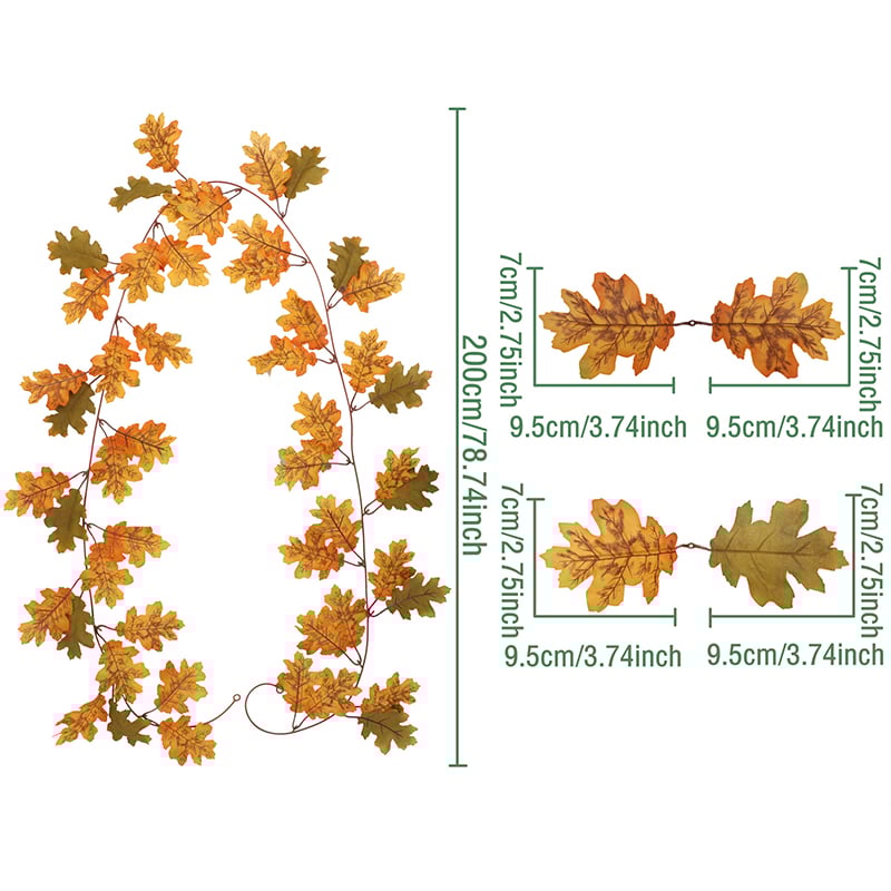 Maple Vine Artificial Maple Leaf Wreath Autumn Maple Leaf Fall Decoration
