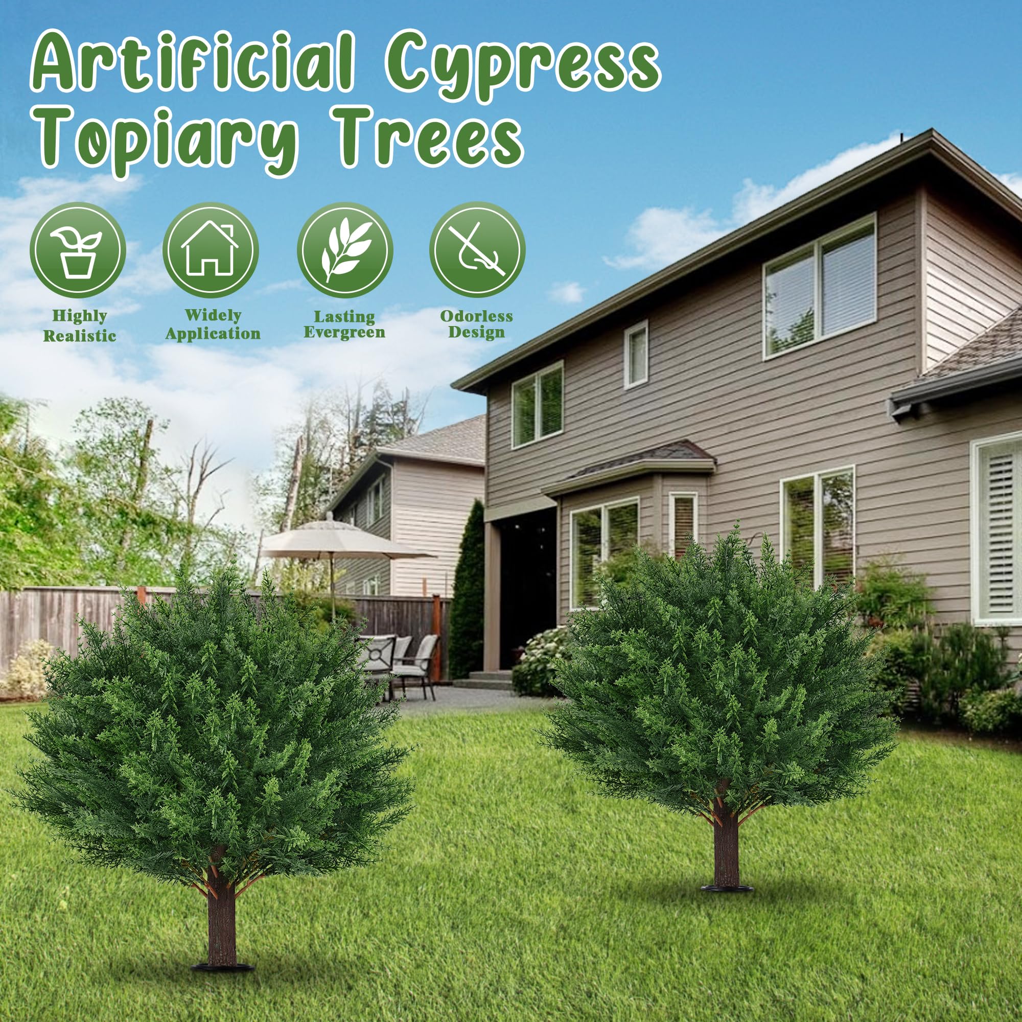 🔥2025 New upgrade hot sales🔥UV Resistant Artificial Cedar Topiary Ball Tree