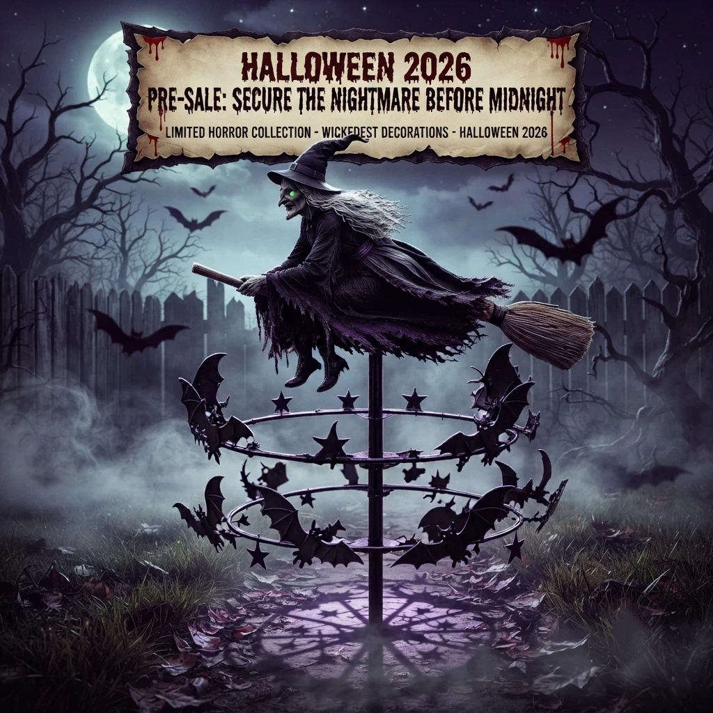 🔥Limited stock for current seasonal styles 🧙‍♀️ The Enchanted Witch Garden Wind Spinner