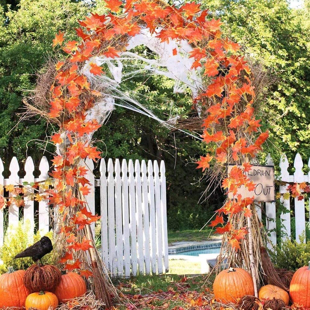 Maple Vine Artificial Maple Leaf Wreath Autumn Maple Leaf Fall Decoration