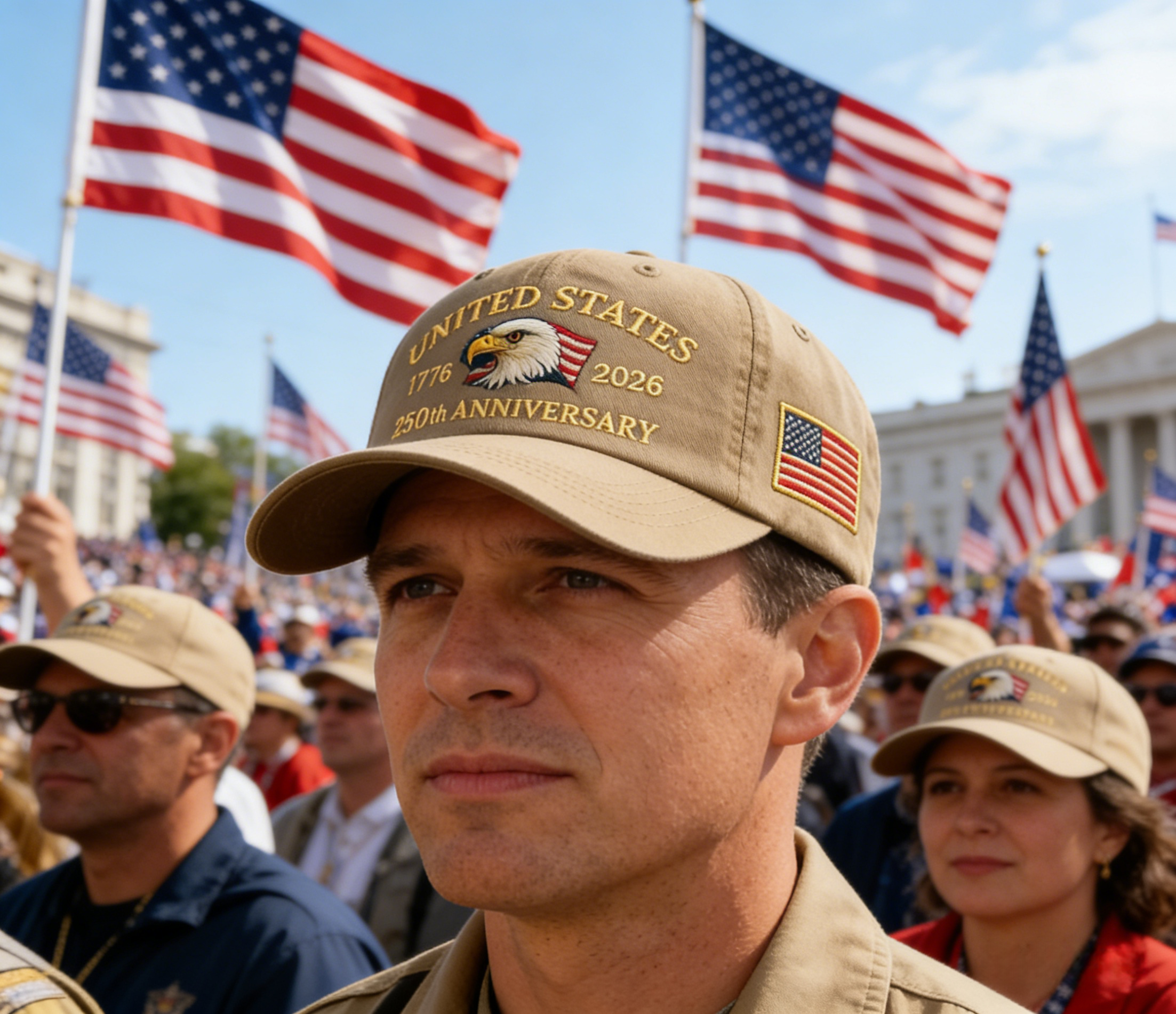🧢🦅Eagle-Headed U.S. 250th Anniversary Hat
