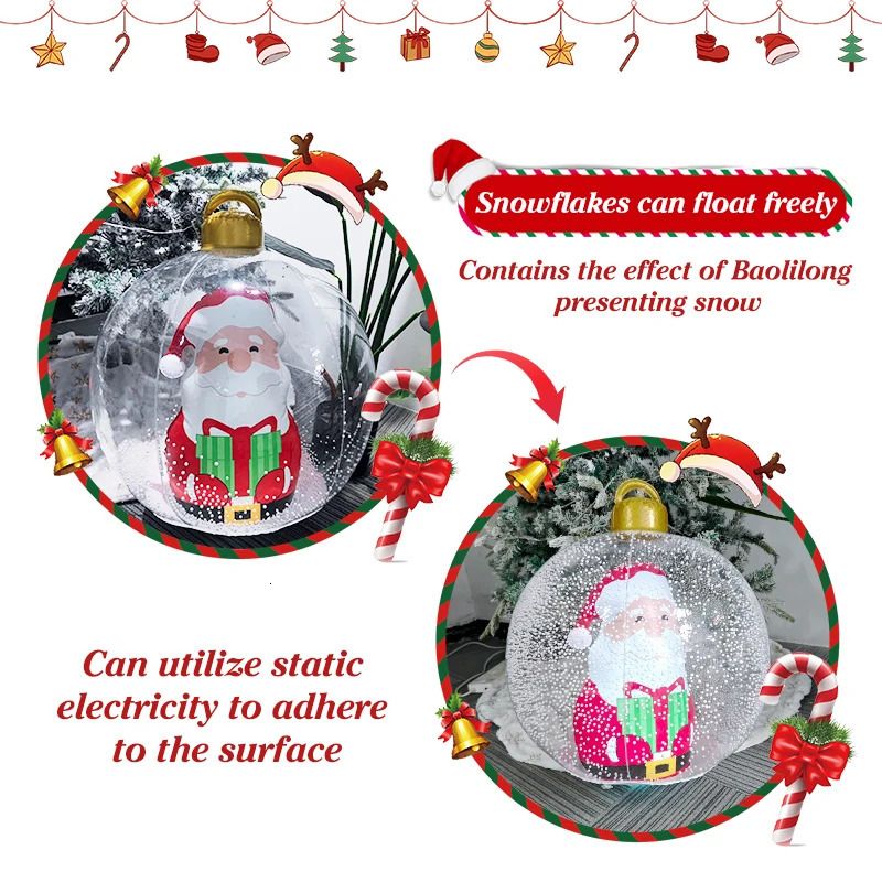 🎅Christmas Hot Sale -Outdoor Christmas PVC inflatable Decorated Ball🎄