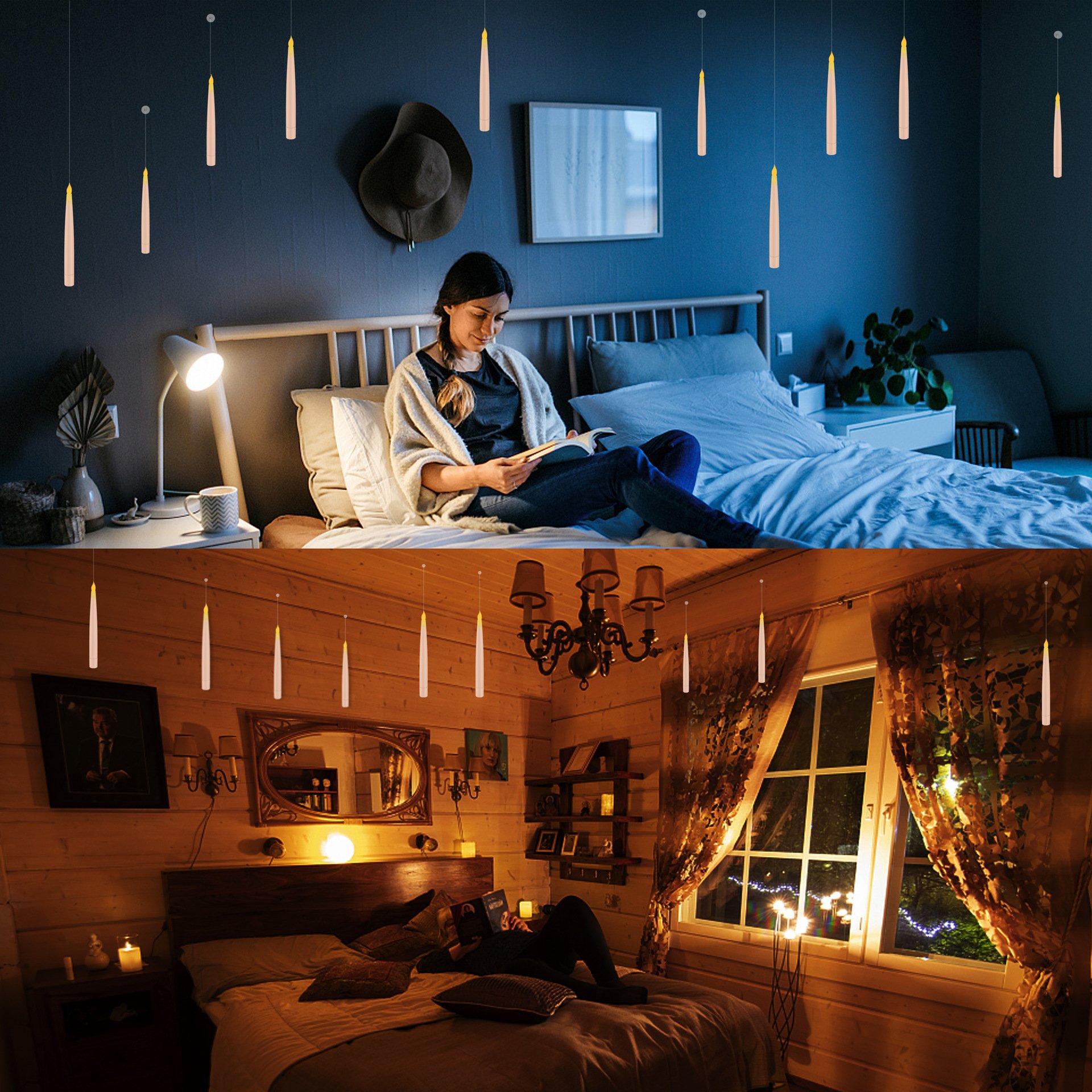 🧙Flameless Floating Candle Lights✨