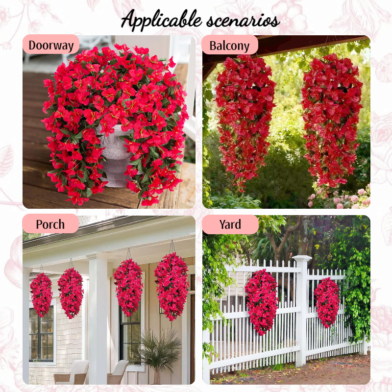 🌺LAST DAY 60% OFF✨-UV Resistant Fall Faux Bougainvillea Artificial Hanging Flowers