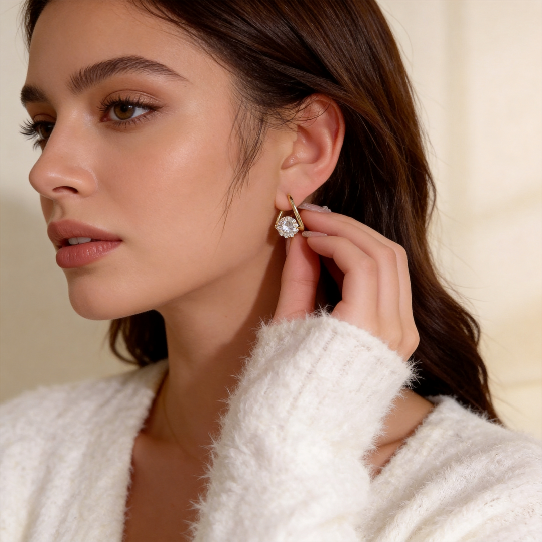 🔥Hot Sale💎Rotating Diamond Earrings