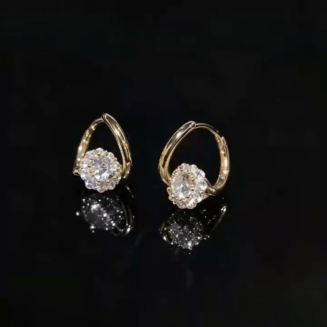 🔥Hot Sale💎Rotating Diamond Earrings