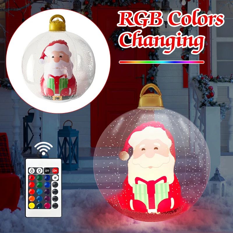 🎅Christmas Hot Sale -Outdoor Christmas PVC inflatable Decorated Ball🎄