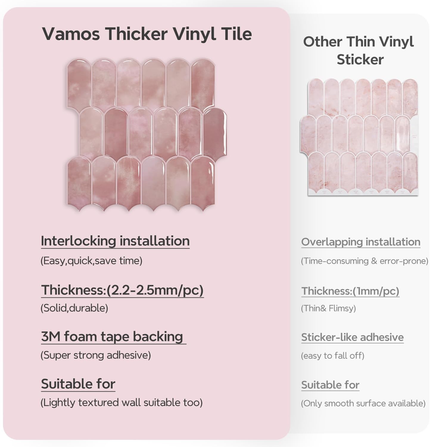 Self-adhesive 3D Feather Marble Sticker