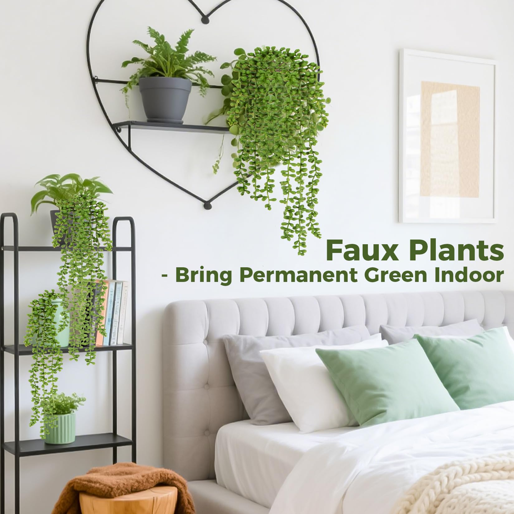"Unkillable String of Pearls"-Artificial Hanging Succulents Greenery
