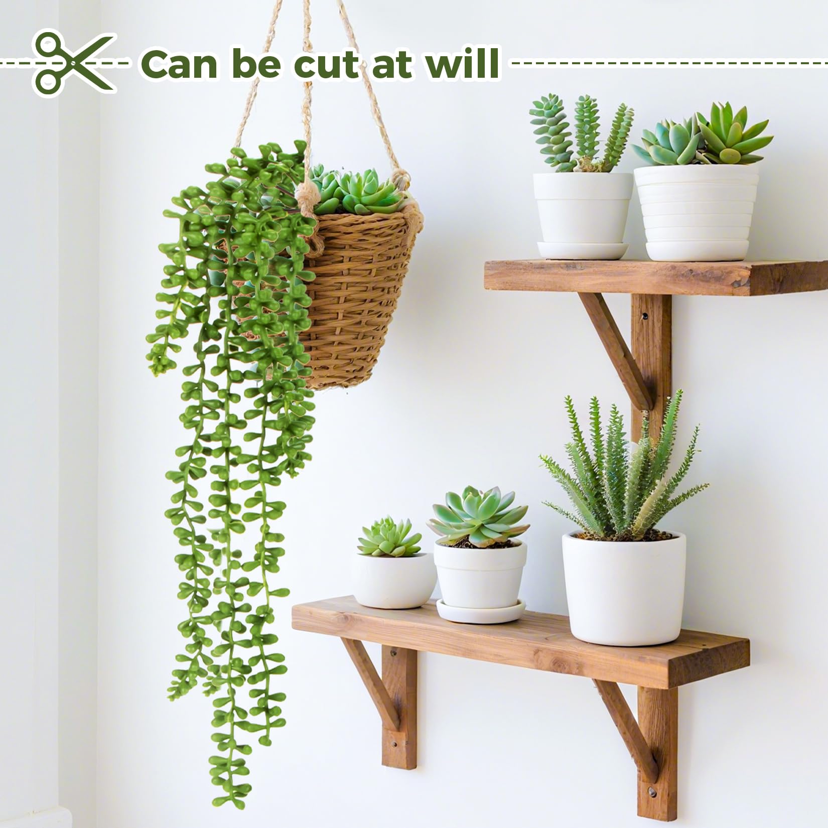 "Unkillable String of Pearls"-Artificial Hanging Succulents Greenery