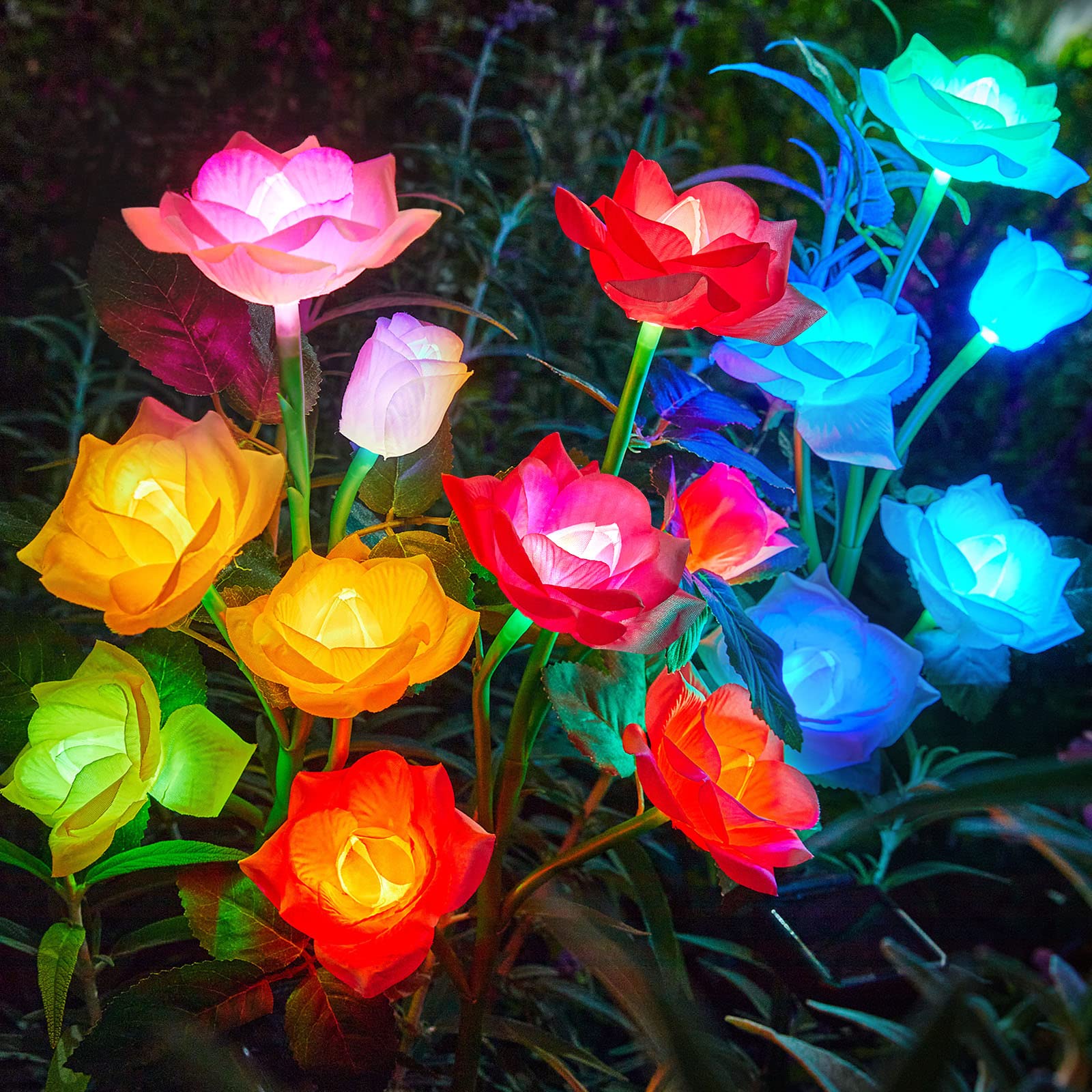 🔥Hot Sale-49% OFF🔥Outdoor Solar Rose Light 🌷