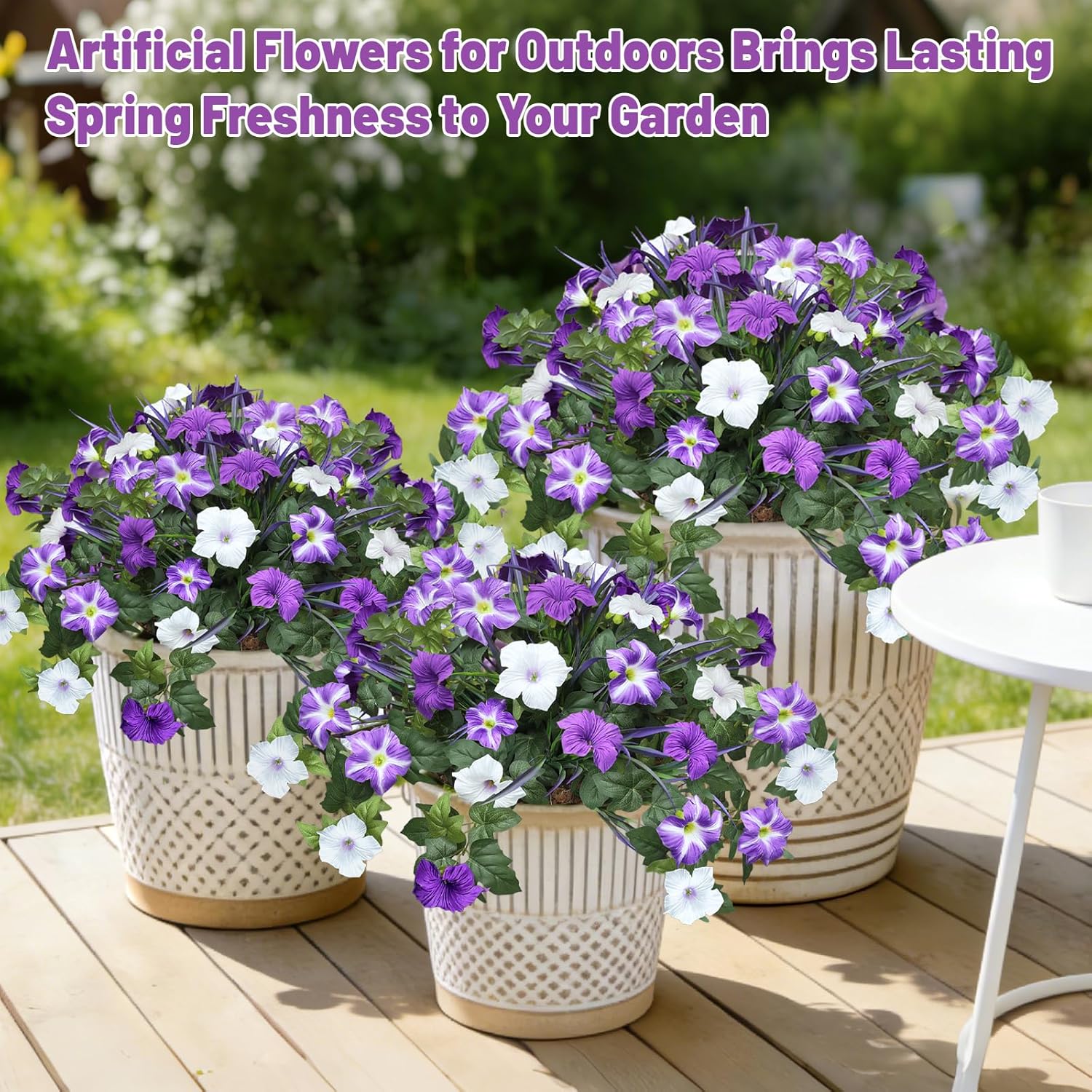 🔥Last Day 70% OFF🔥UV Resistant Faux Petunia Flowers – Fade-Proof Outdoor Floral Decor