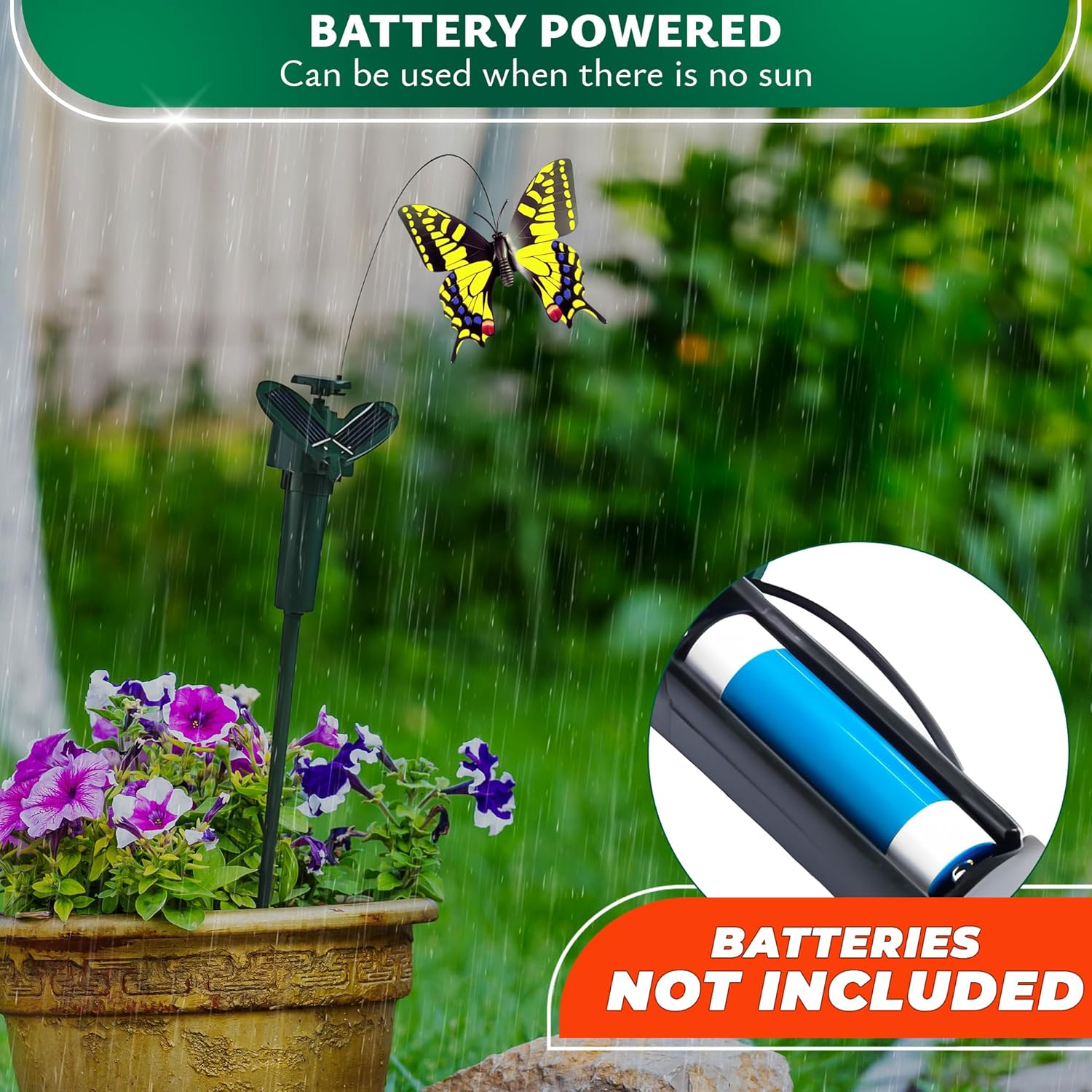 Fluttering Solar Butterfly Garden Stakes