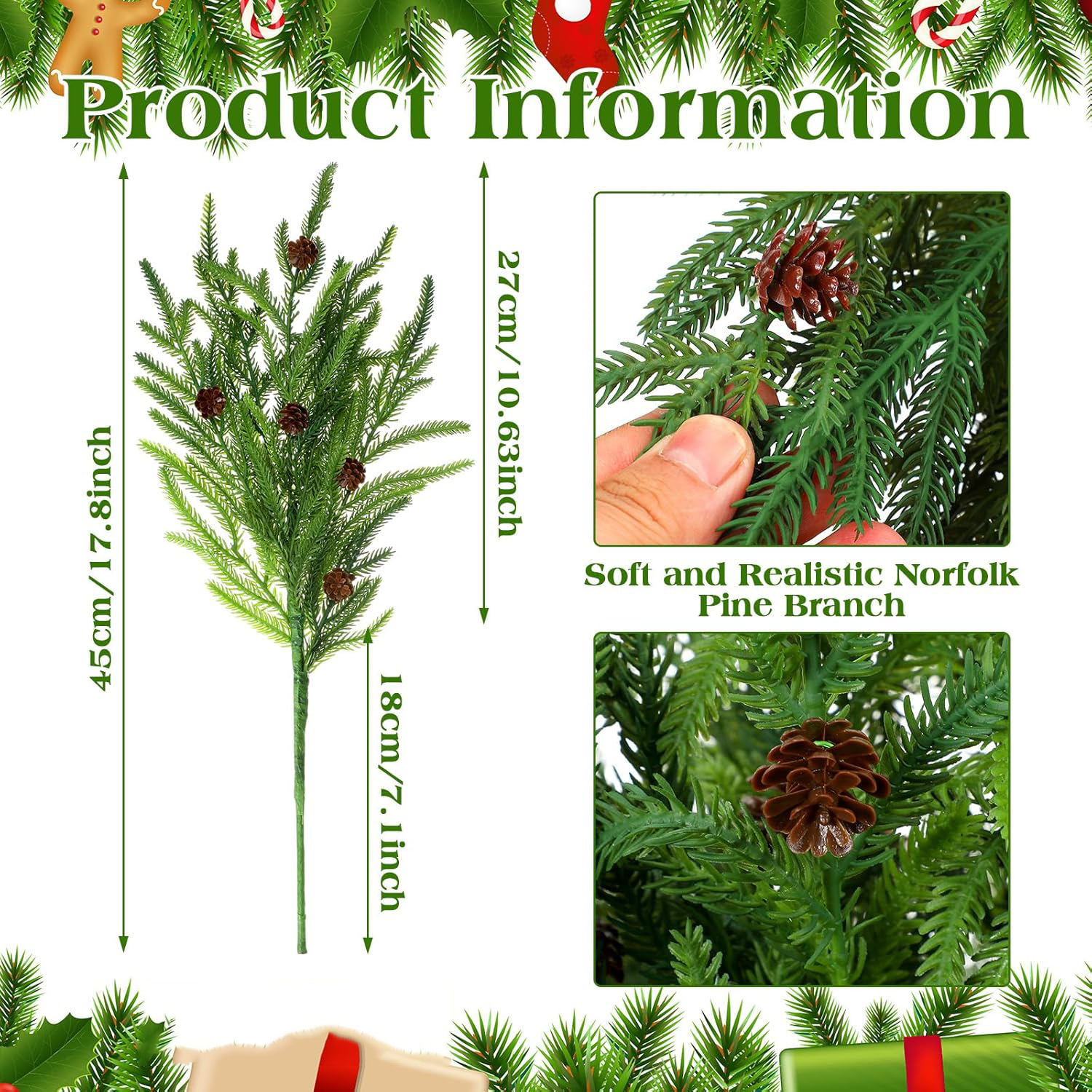 🎄Early Christmas Sale -Artificial Pine Branches🌿