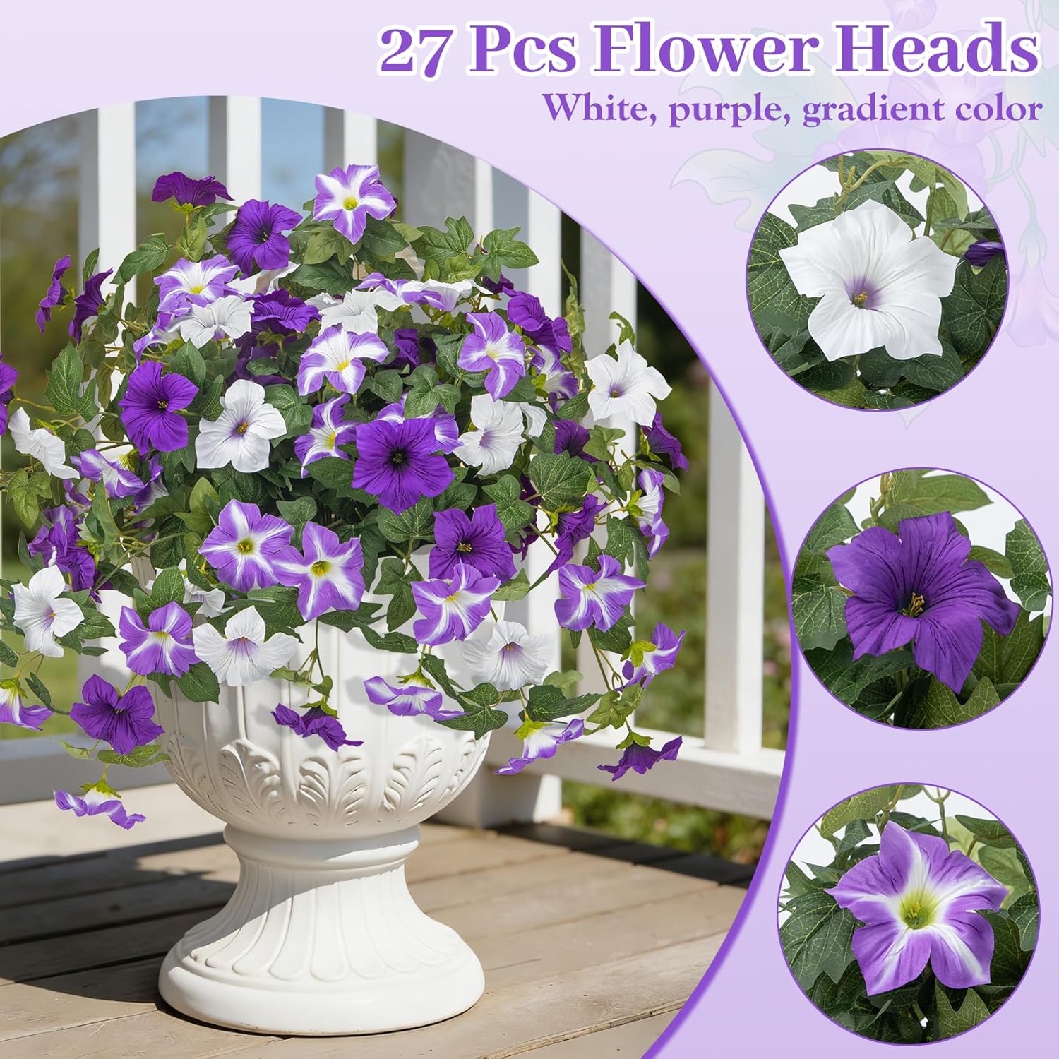 🔥Last Day 70% OFF🔥UV Resistant Faux Petunia Flowers – Fade-Proof Outdoor Floral Decor