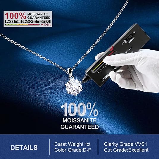 Moissanite Necklace in 925 Sterling Silver🔥Mother's Day Special Offer🔥