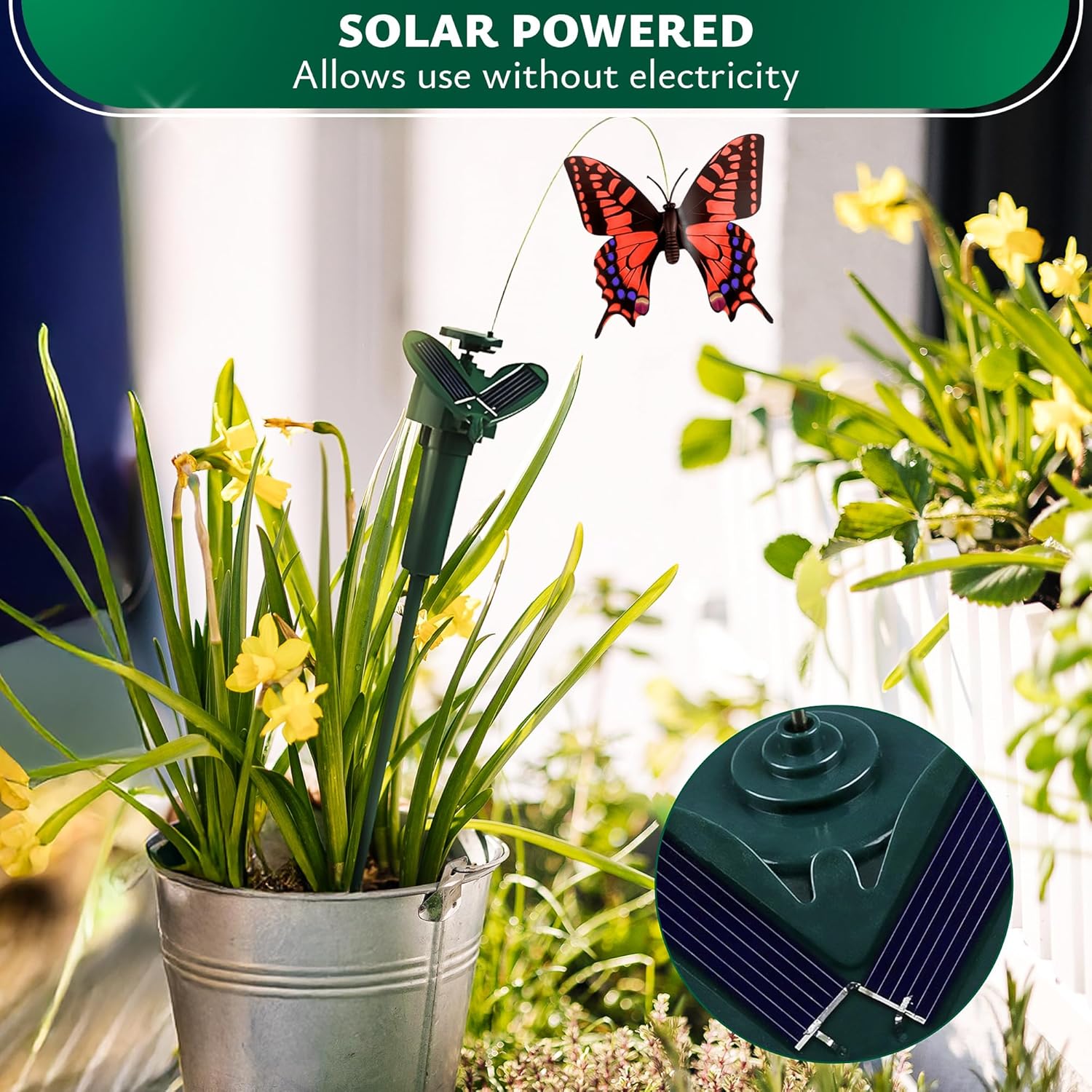 Fluttering Solar Butterfly Garden Stakes