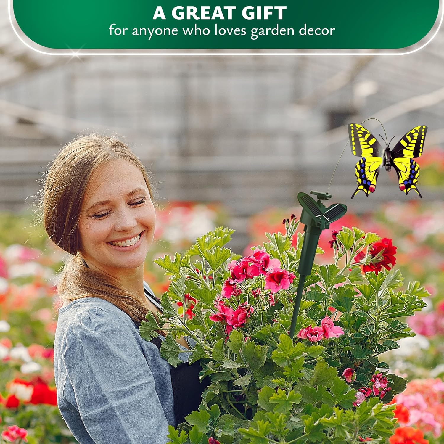 Fluttering Solar Butterfly Garden Stakes