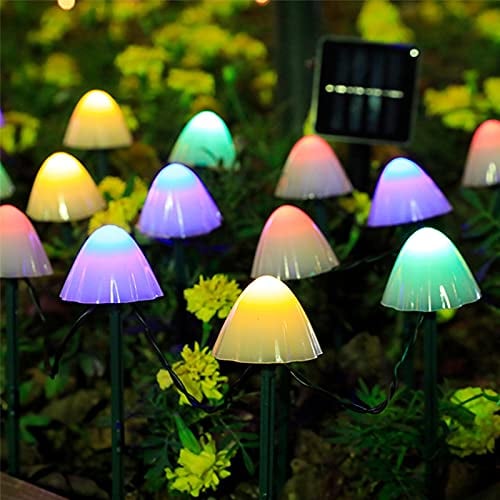 30 PCS Mushroom Solar Lights, 8 Modes Outdoor Fairy Lights