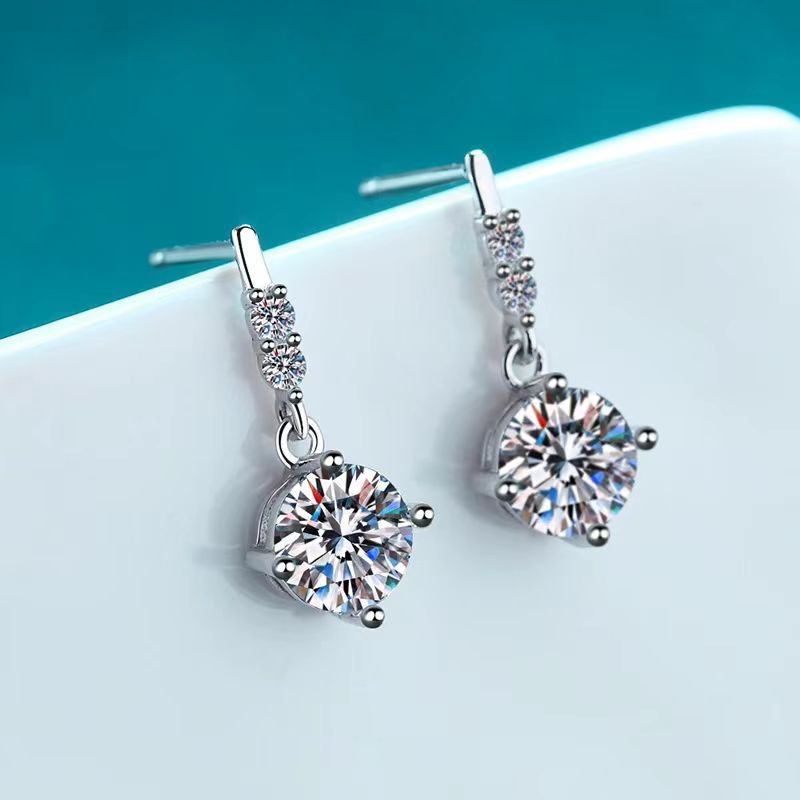 Dazzling Moissanite Drop Earrings
