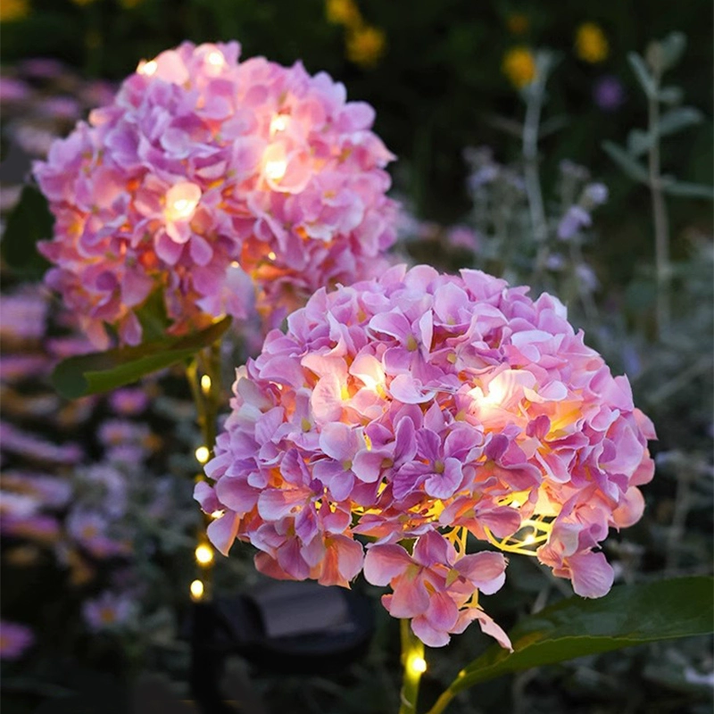 Outdoor Solar Hydrangea Flower Lights