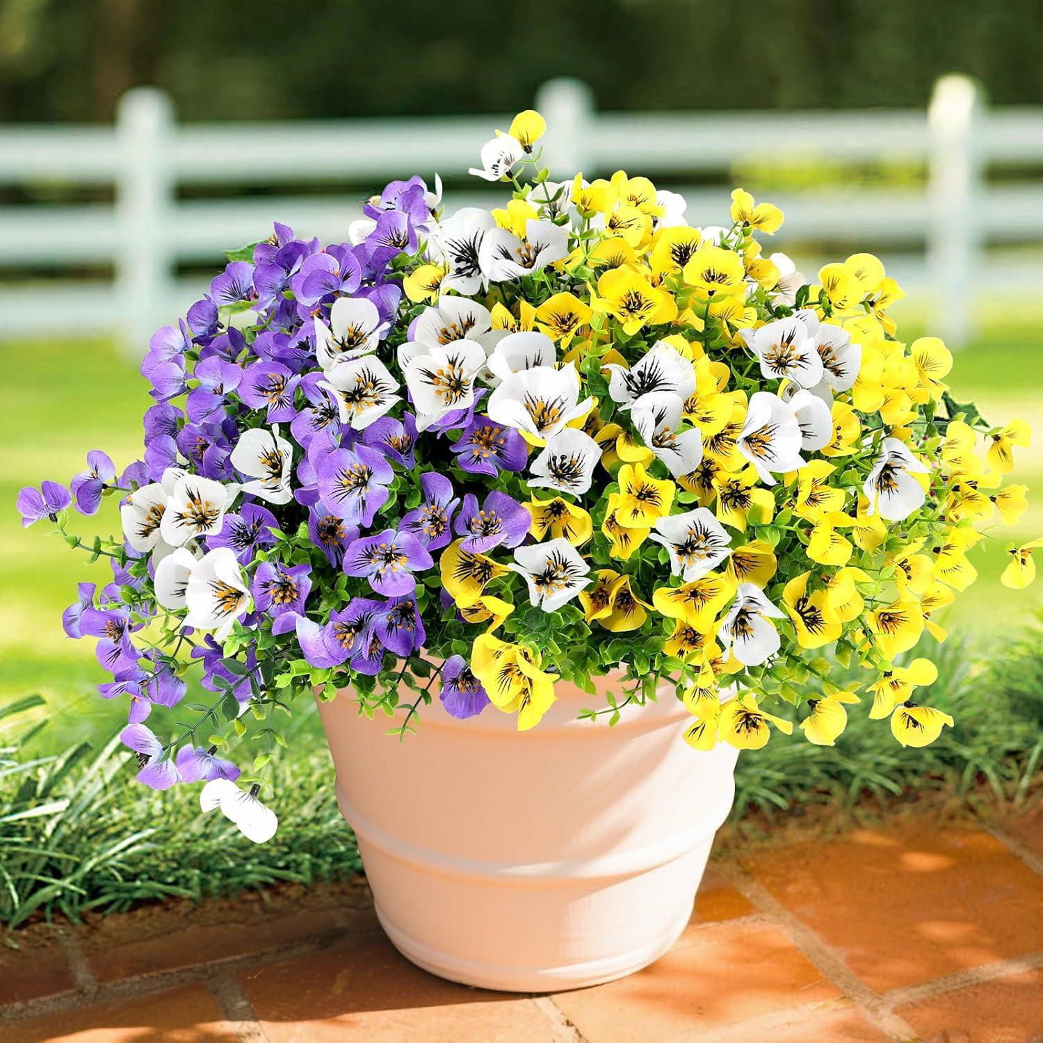 🌼Last Day Each Only $2.99🔥UV Resistant Artificial Pansy Flowers