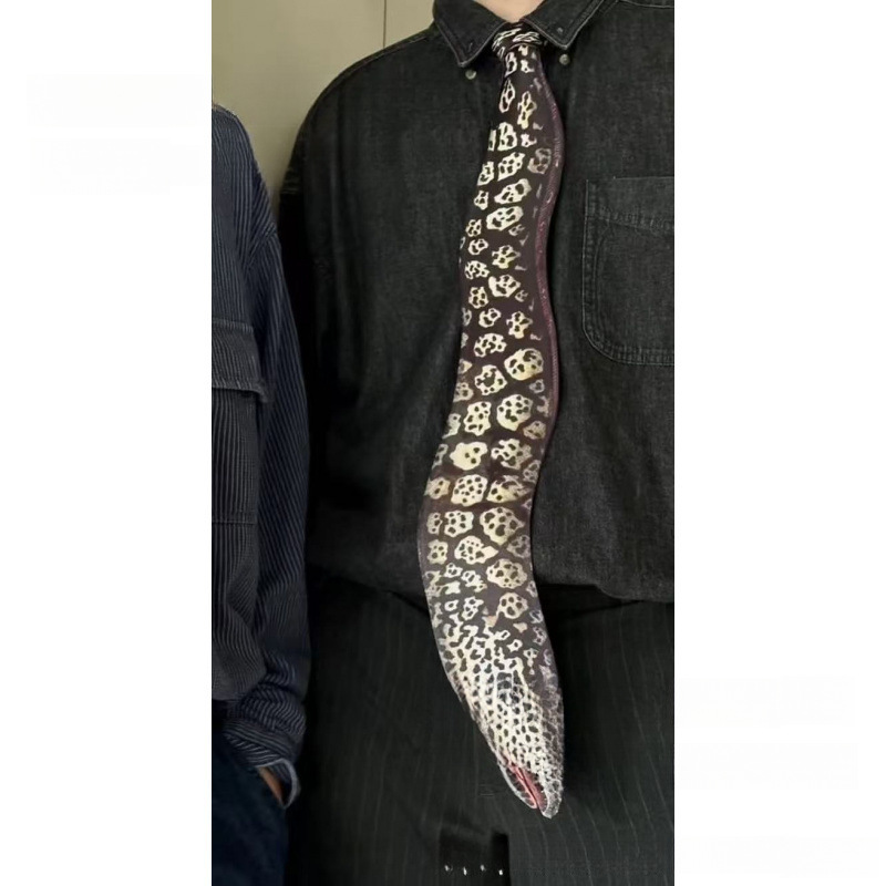🚨Limited Stock! Novelty 3D Animal Print Tie - Realistic Fish/Reptile Neckwear | Fun Casual Party Gift 🎁