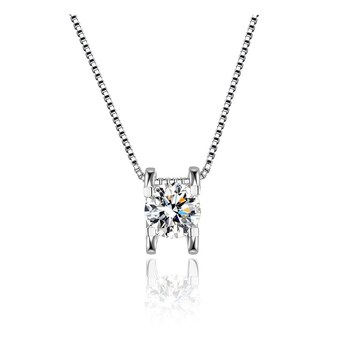 Moissanite Necklace in 925 Sterling Silver