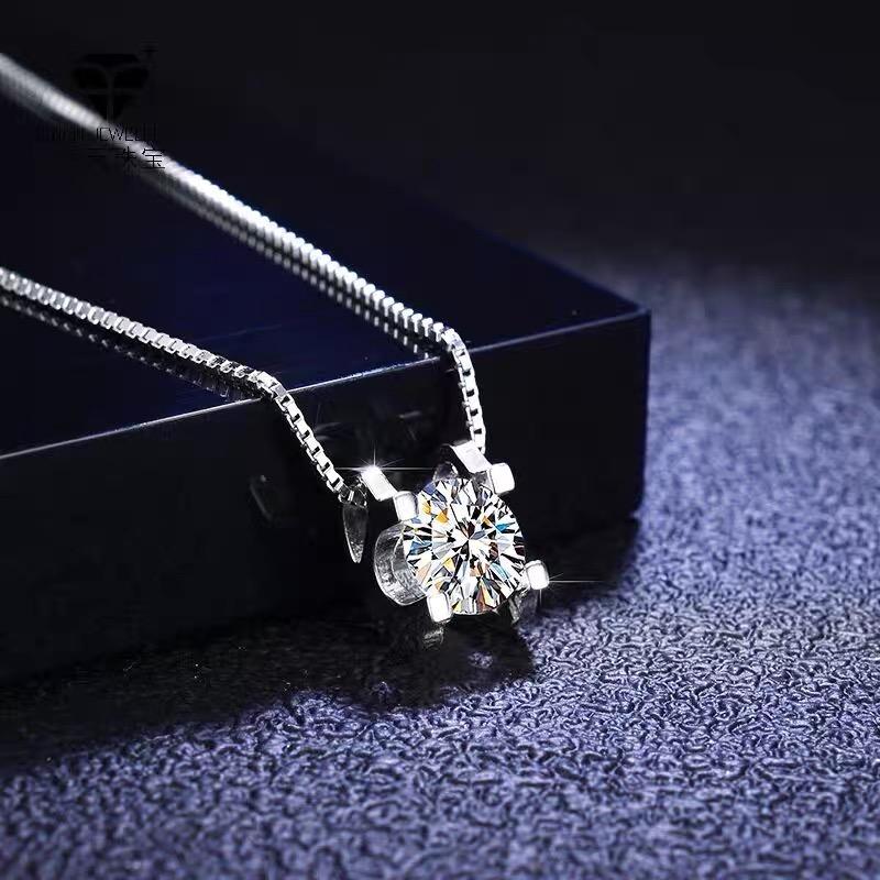 Moissanite Necklace in 925 Sterling Silver