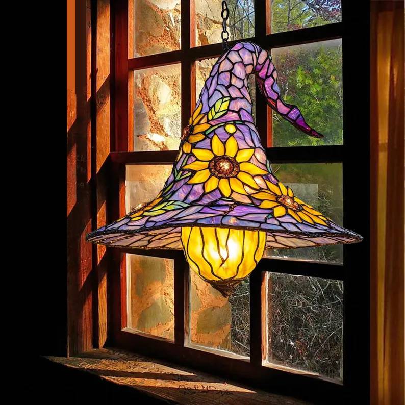 💥Hot Sale 50% OFF - Magical Witch Hat Stained Art Ornament (8 inches)