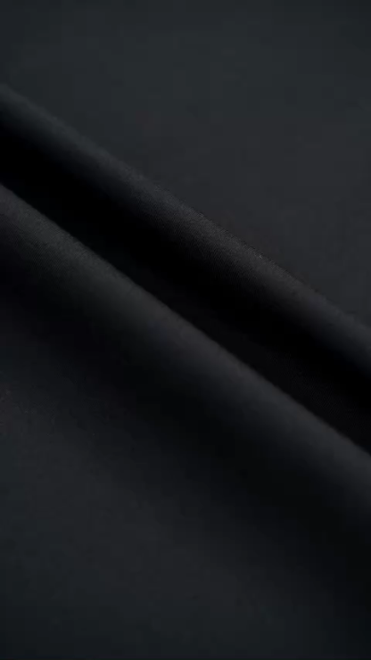 Black Flare H-Line Supermodel Effect Pants with Flat Elastic Waist and Hidden Pocket