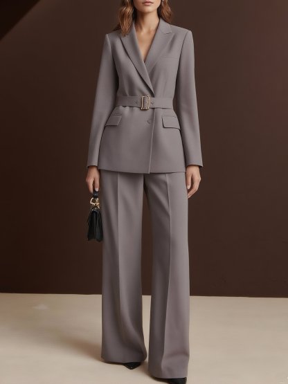 Urban Plain Fashion Straight Pants