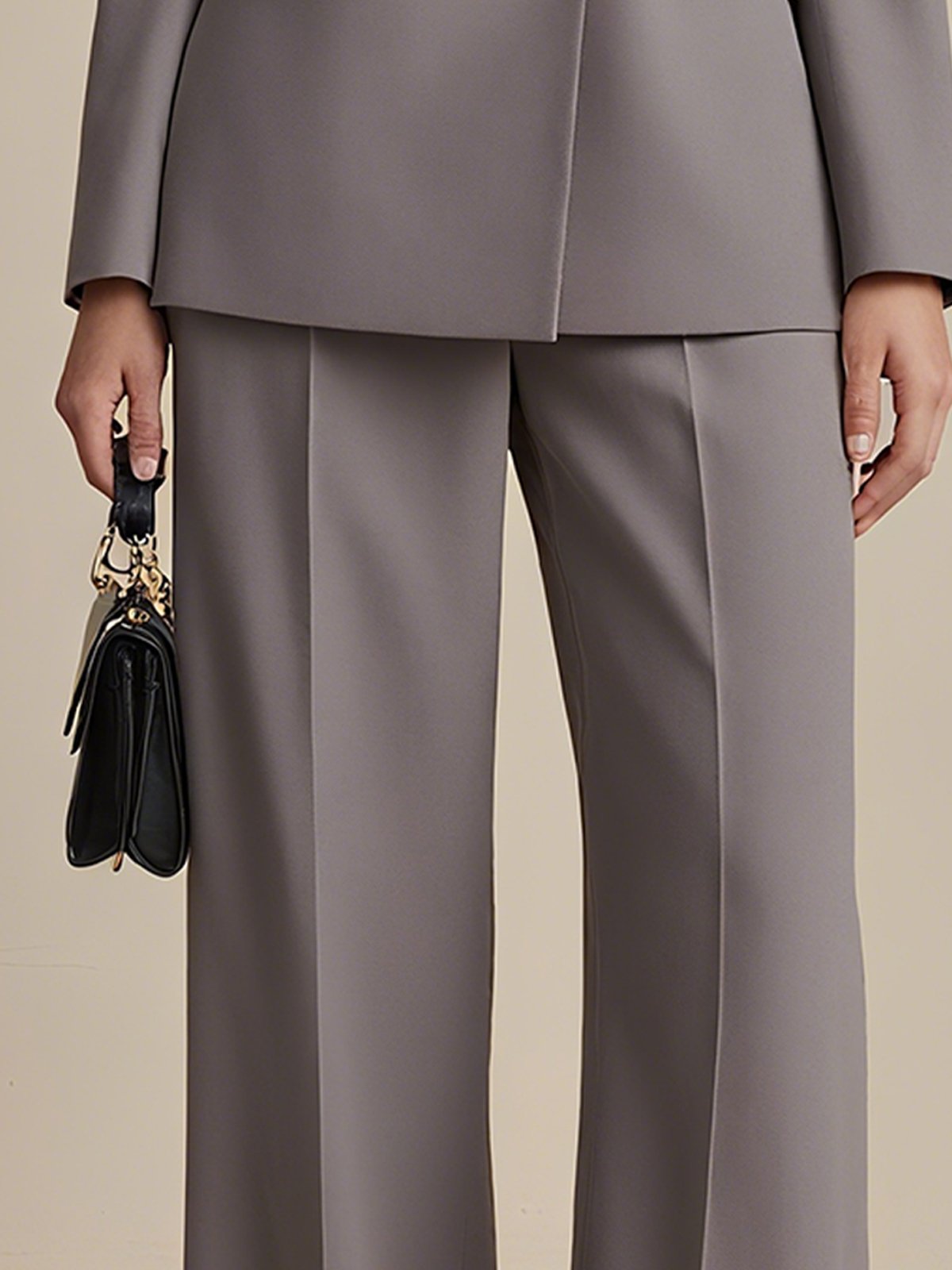 Urban Plain Fashion Straight Pants