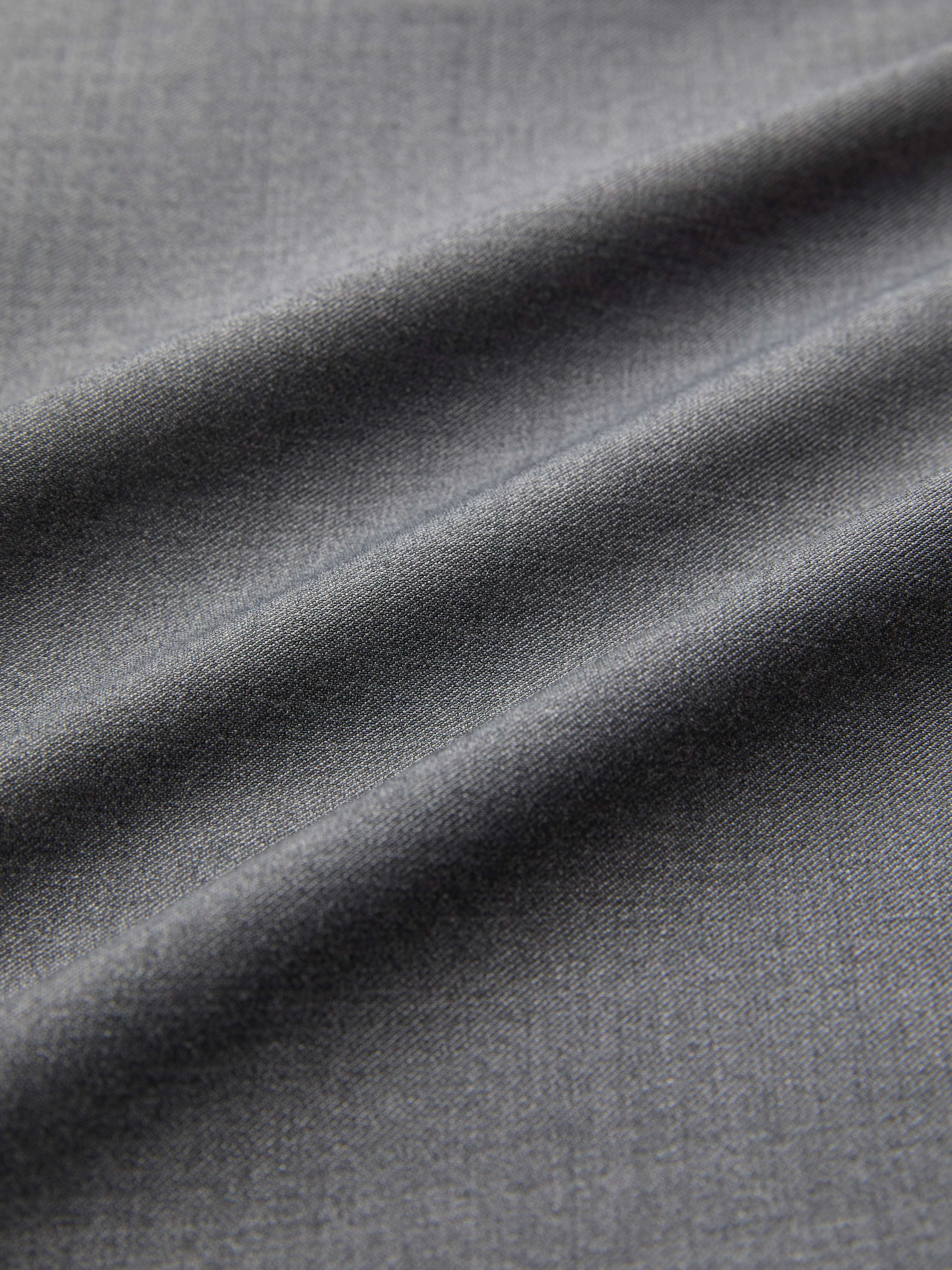 Gray Wrinkle-Resistant  Wool Lapel Collar Blazer, Machine-Washable