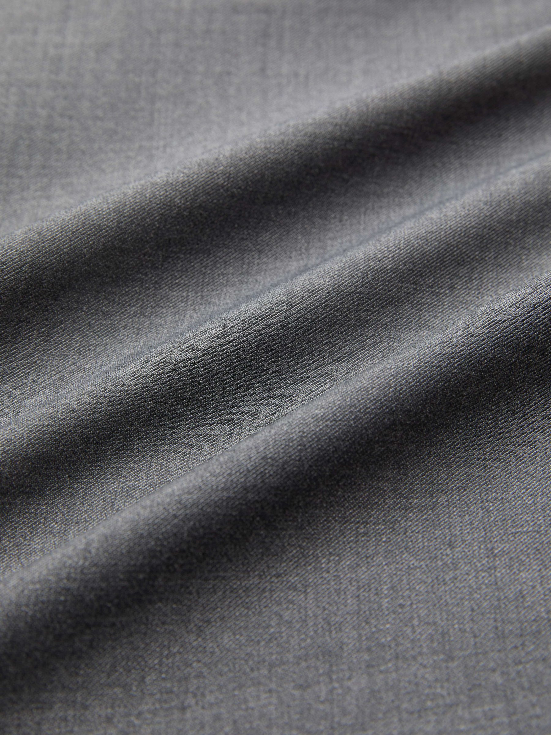 Gray Wrinkle-Resistant  Wool Lapel Collar Blazer, Machine-Washable