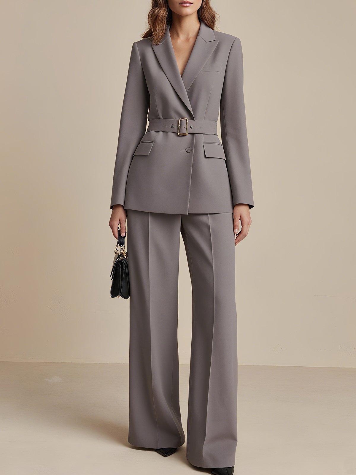 Urban Plain Fashion Straight Pants