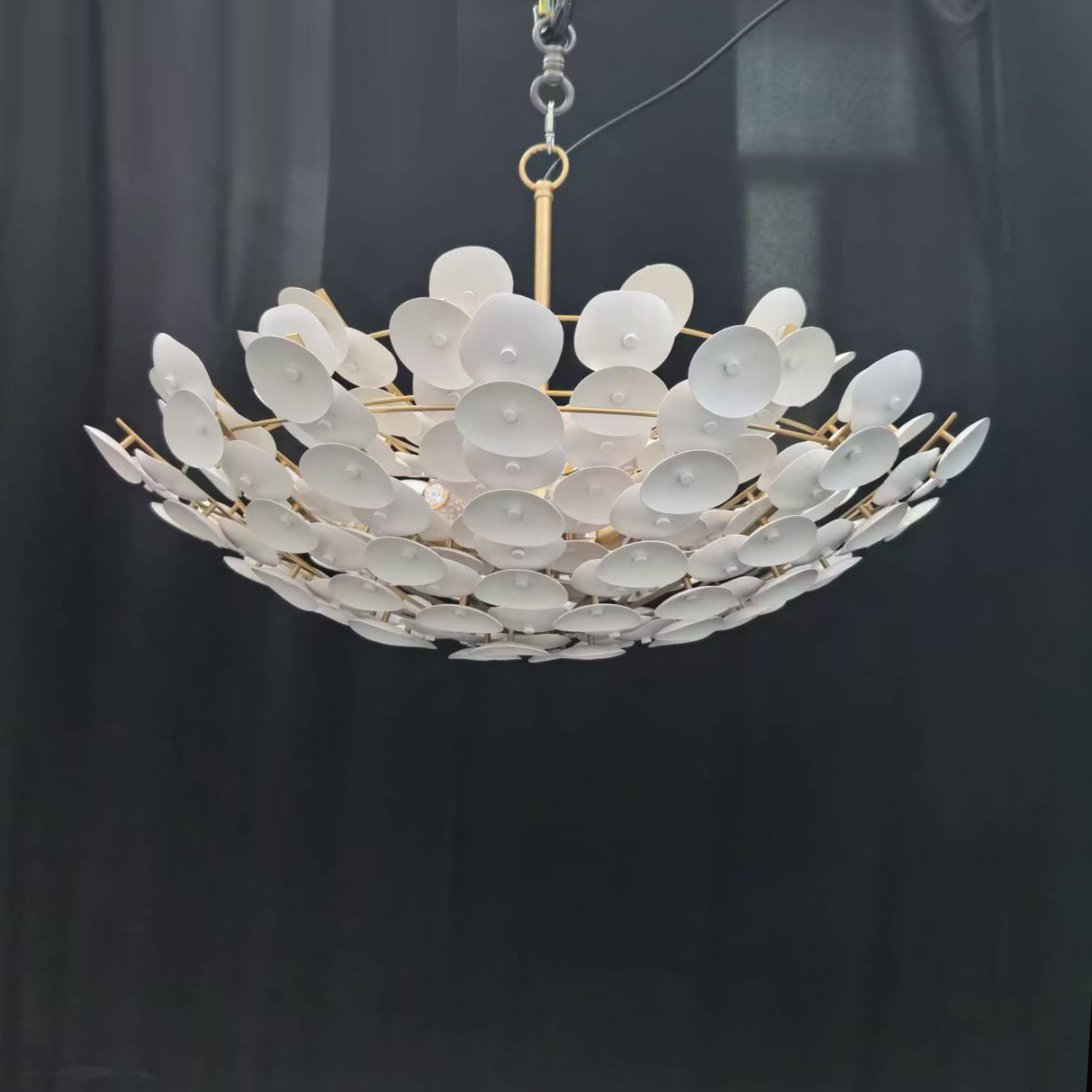 Natural Marble & Crystal Modern Chandelier