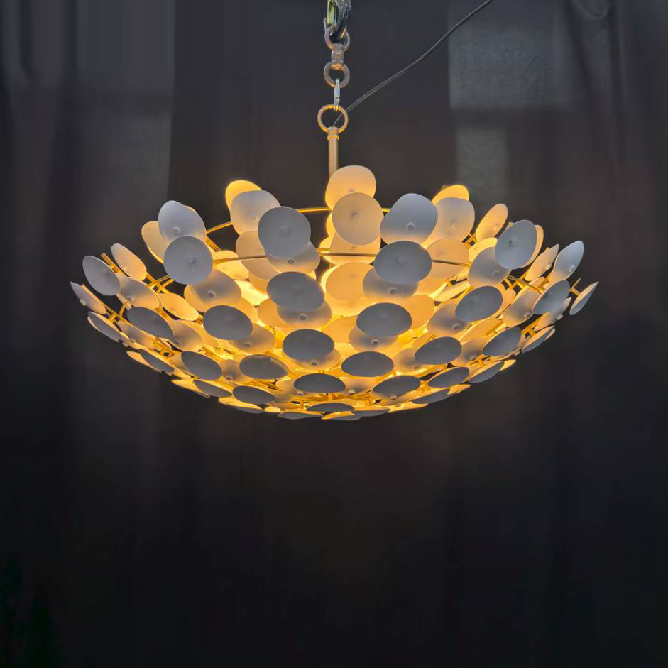 Natural Marble & Crystal Modern Chandelier