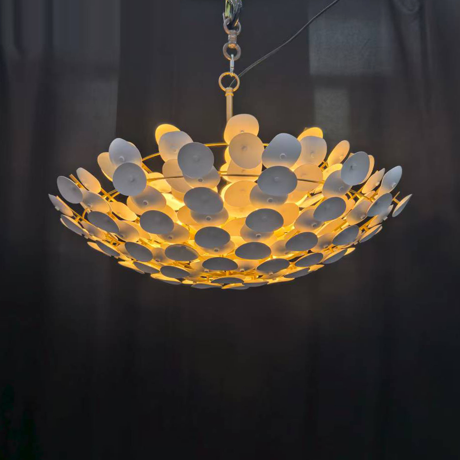 Natural Marble & Crystal Modern Chandelier