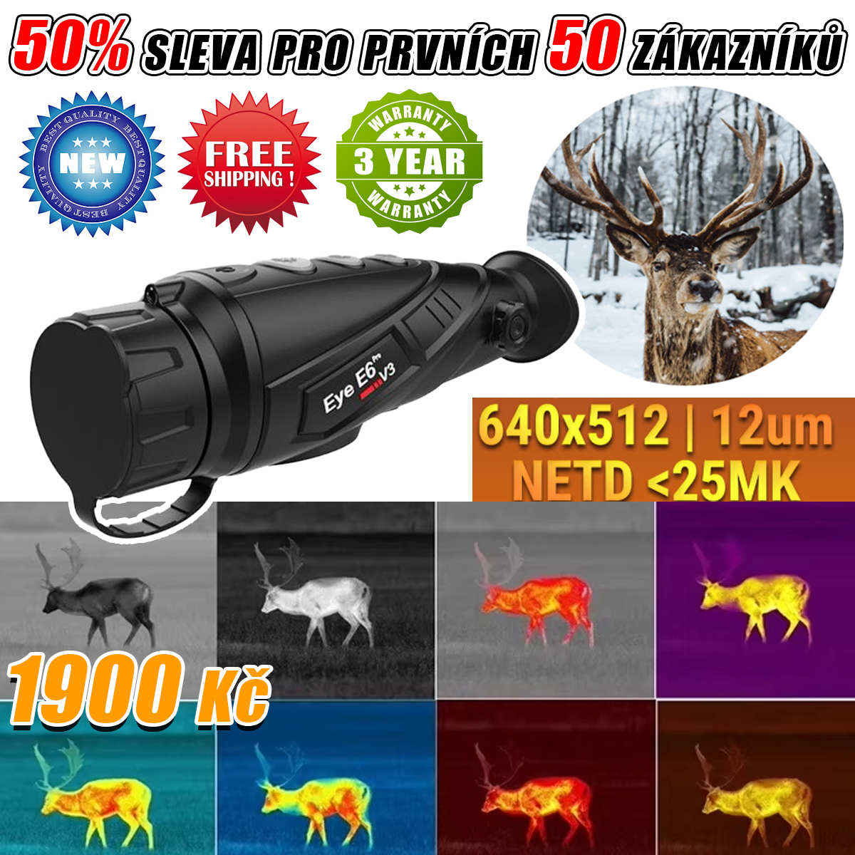 Termokamerový monokulární senzor Eye II E6 Plus V3.0