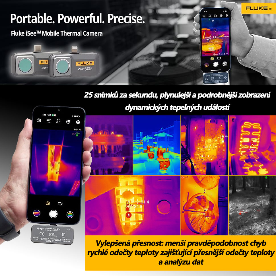  Fluke TC01A 25Hz – mobilní termokamera iSee pro chytré telefony Android s teplotním rozsahem