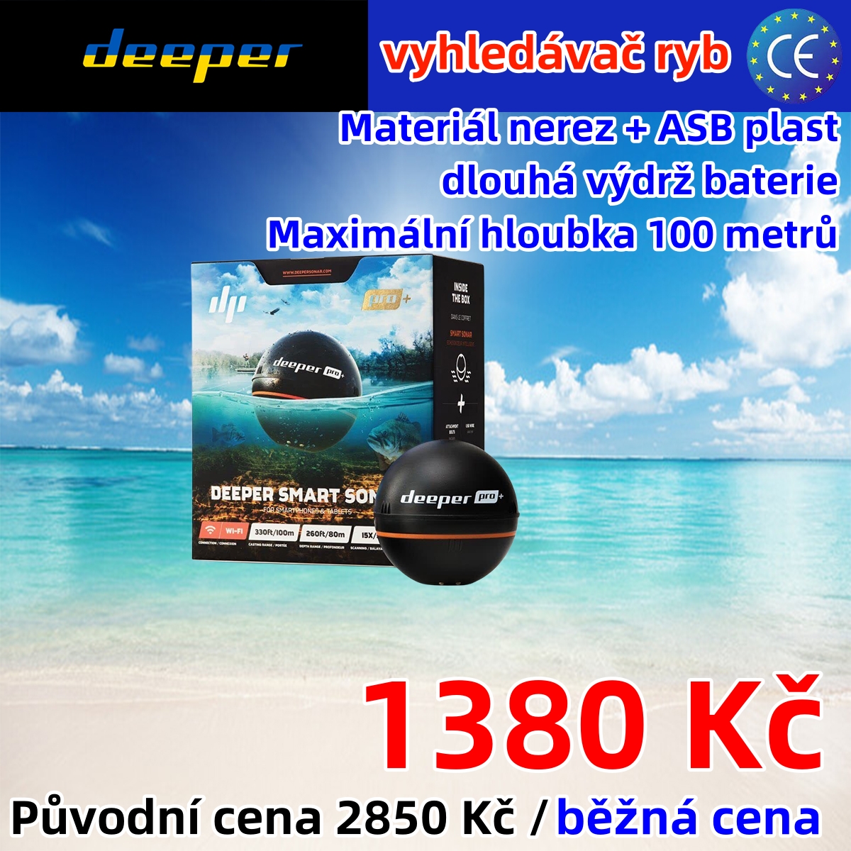 Hledač ryb DEEPER je tou nejlepší volbou pro rybáře