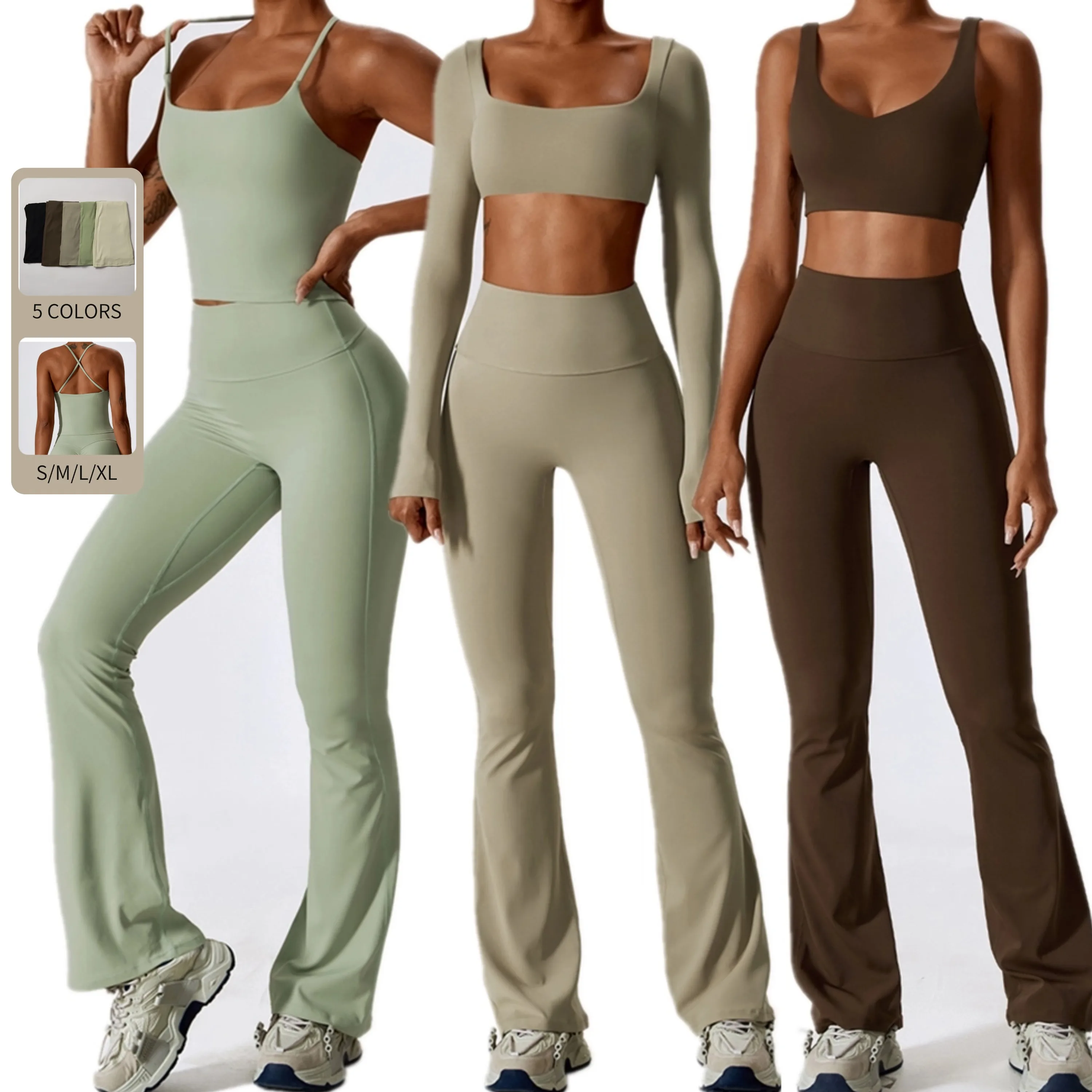 Sunquest Soft Active Wear Yoga Set Sportswear Two Pieces Yoga Suit Gym Fitness Yoga Sets for Women