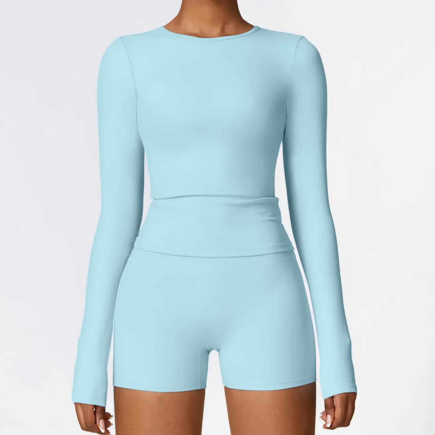 Women's Activewear Quick Dry Long Sleeve Top and Leggings Gym Fitness Set for Yoga & Athletics 2 Piece Yoga Gear