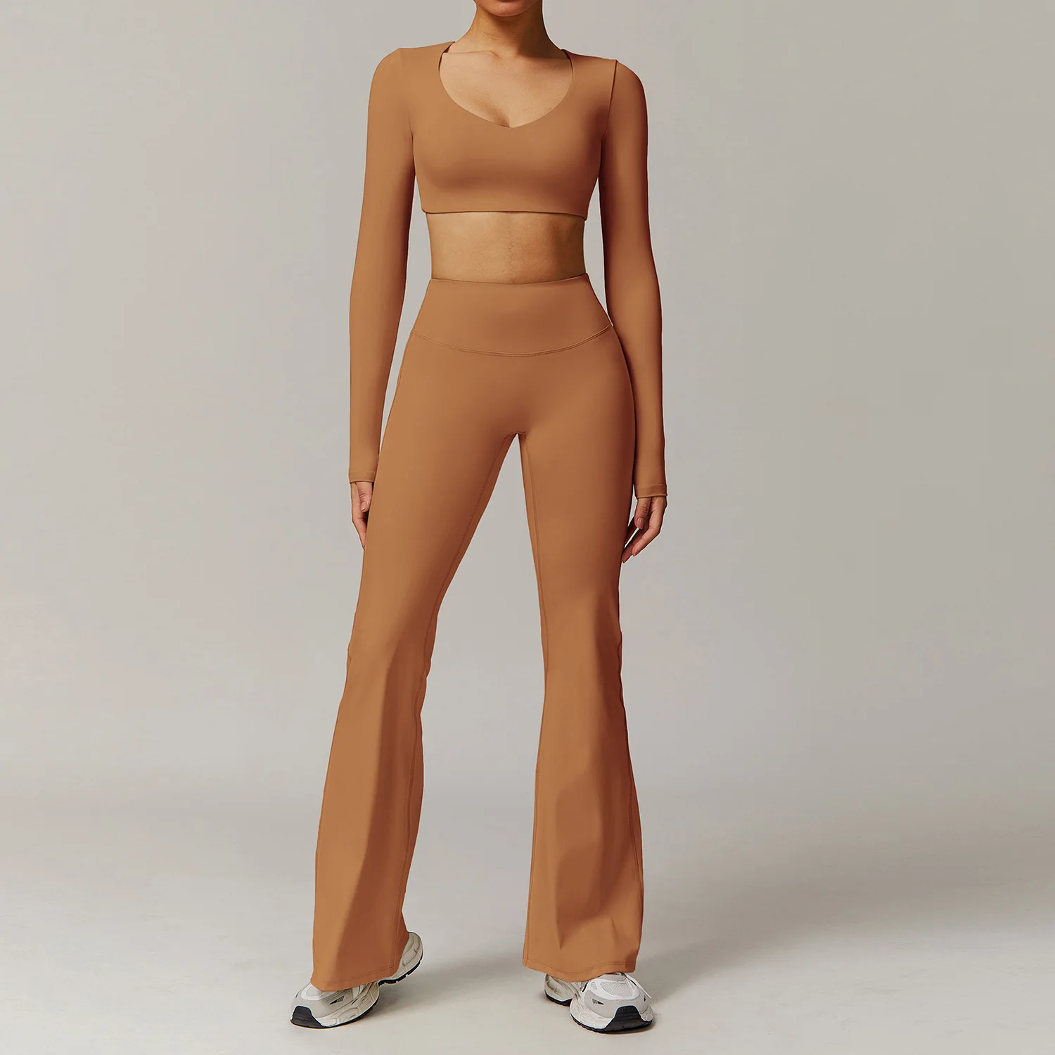 Quick Drying Womens Fitness Sports Bra Leggings Outdoor Workout Outfit Breathable Solid Two Piece Yoga Sets