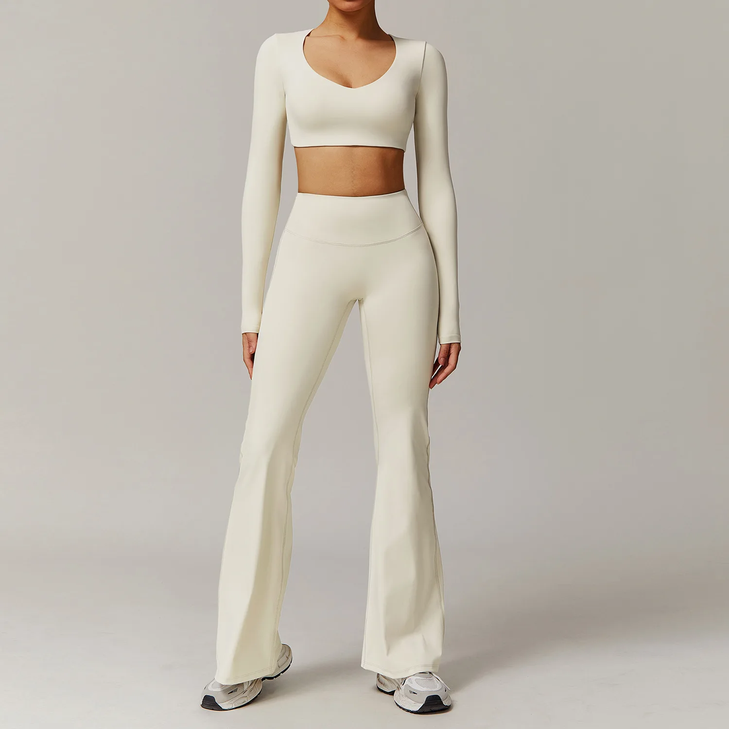 Quick Drying Womens Fitness Sports Bra Leggings Outdoor Workout Outfit Breathable Solid Two Piece Yoga Sets