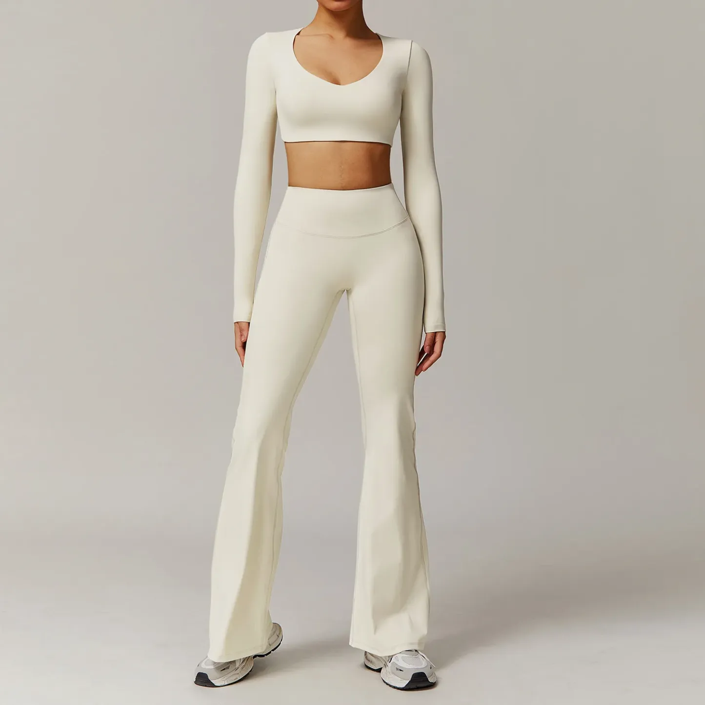 Quick Drying Womens Fitness Sports Bra Leggings Outdoor Workout Outfit Breathable Solid Two Piece Yoga Sets