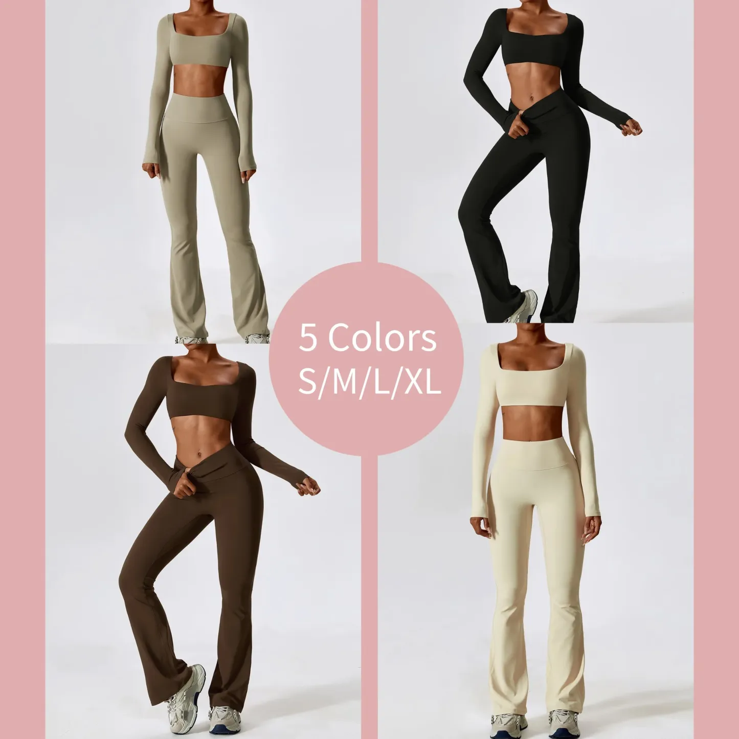 Sunquest Soft Active Wear Yoga Set Sportswear Two Pieces Yoga Suit Gym Fitness Yoga Sets for Women