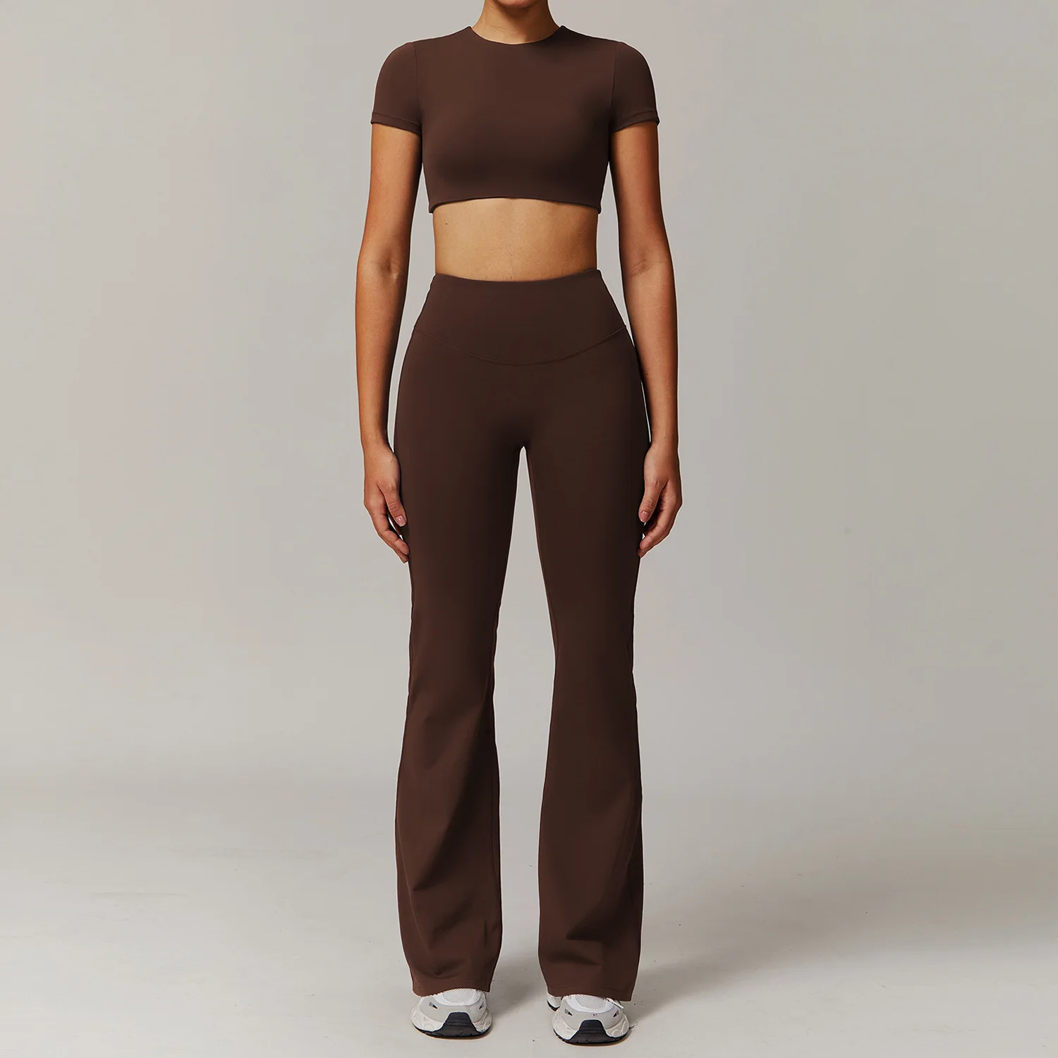 Quick Drying Womens Fitness Sports Bra Leggings Outdoor Workout Outfit Breathable Solid Two Piece Yoga Sets